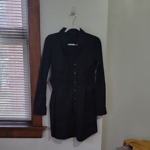 Theory Black Long Sleeve Dress